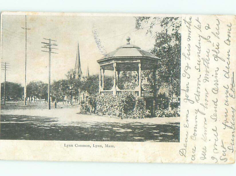 Pre-1907 BANDSTAND AT COMMON Lynn Massachusetts MA 7/18 AD8584