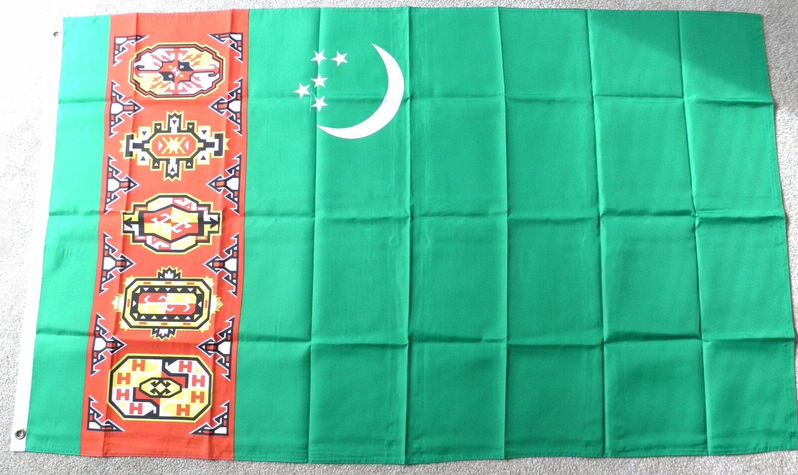 TURKMENISTAN INTERNATIONAL COUNTRY POLYESTER FLAG 3 X 5 FEET
