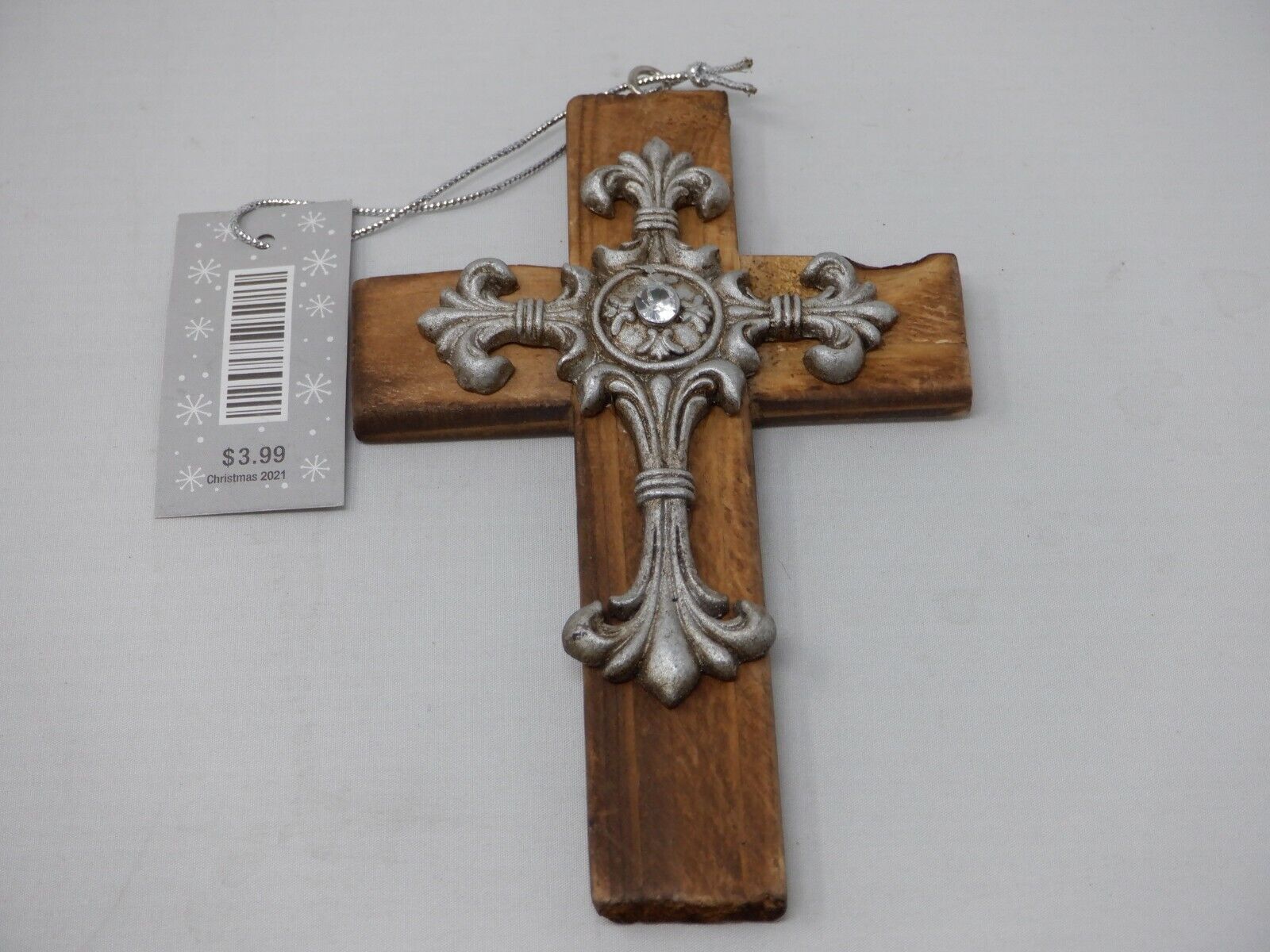 Cross Crucifix  Artistic Pattern Gem Christmas Ornament GM4783