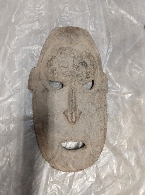 Hand Carved Wooden Mask of Unknown Origin