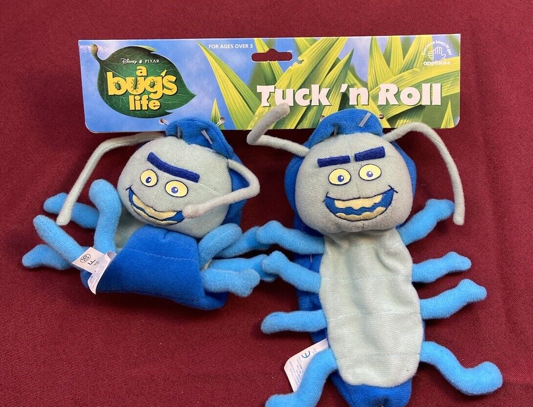 Adorable 1998 Disney Pixar A Bug\'s Life Applause Tuck \'n Roll Plush Toy Dolls