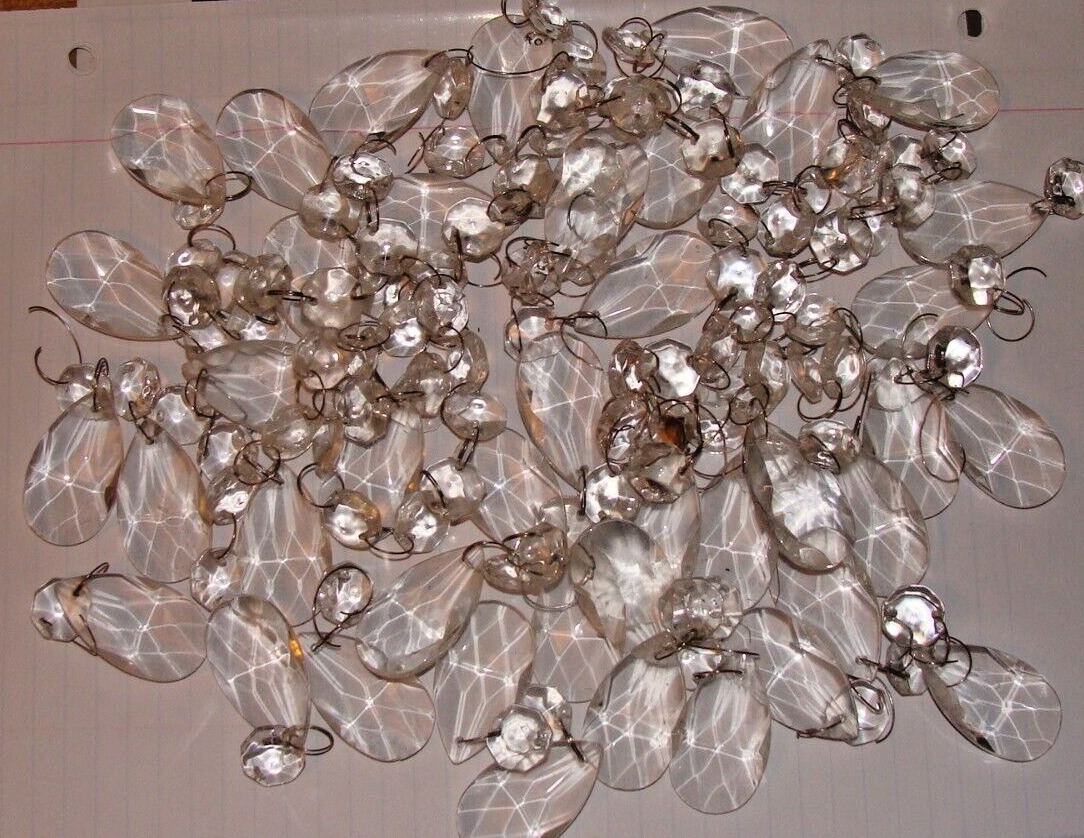 LOT of crystal chandelier   crystals ,estate sale item  LOT