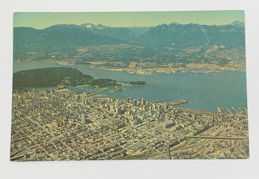 Aerial View of Downtown Vancouver, B. C., Canada, Postcard