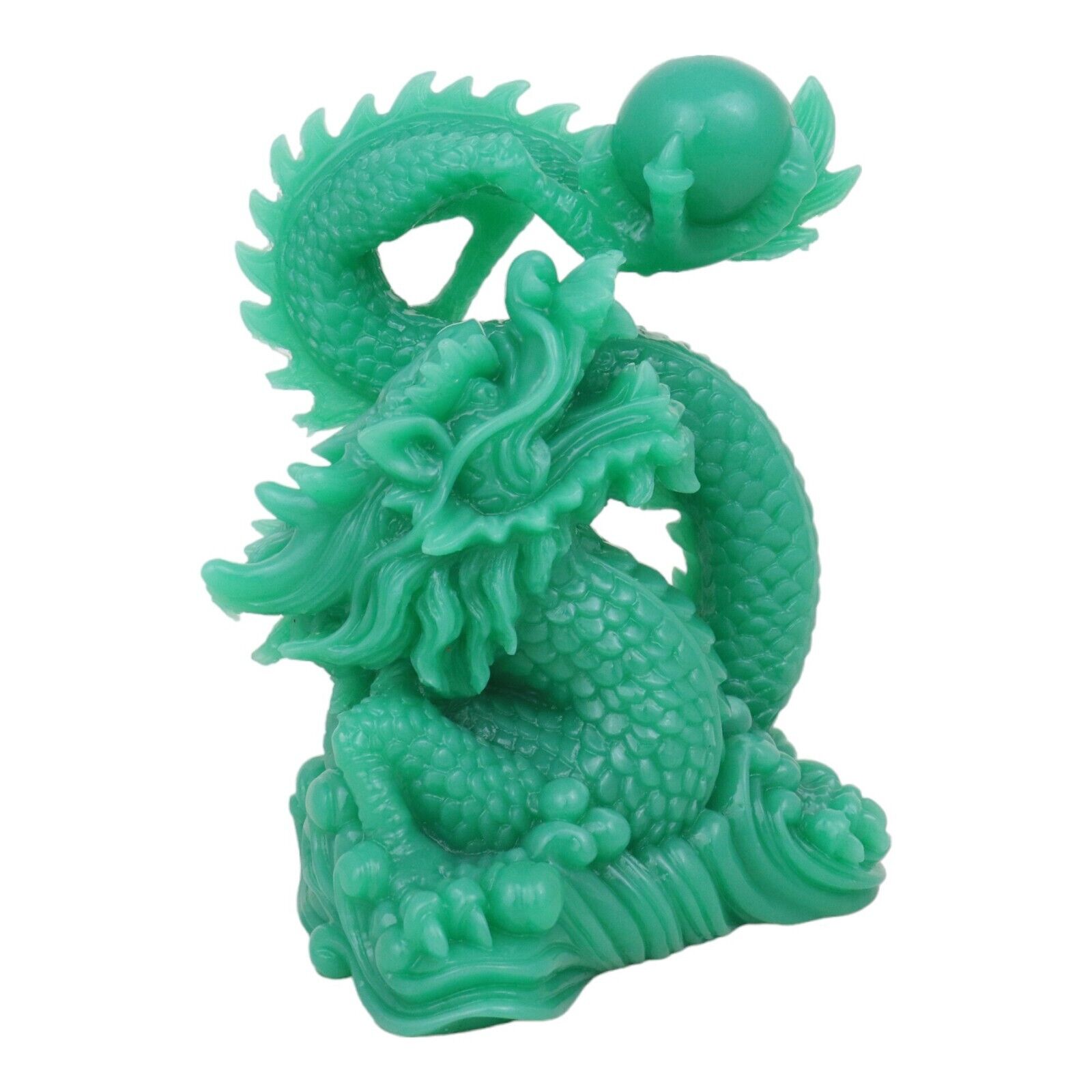 6 Inch Green Imperial Dragon Statue for Year of the Dragon 2024