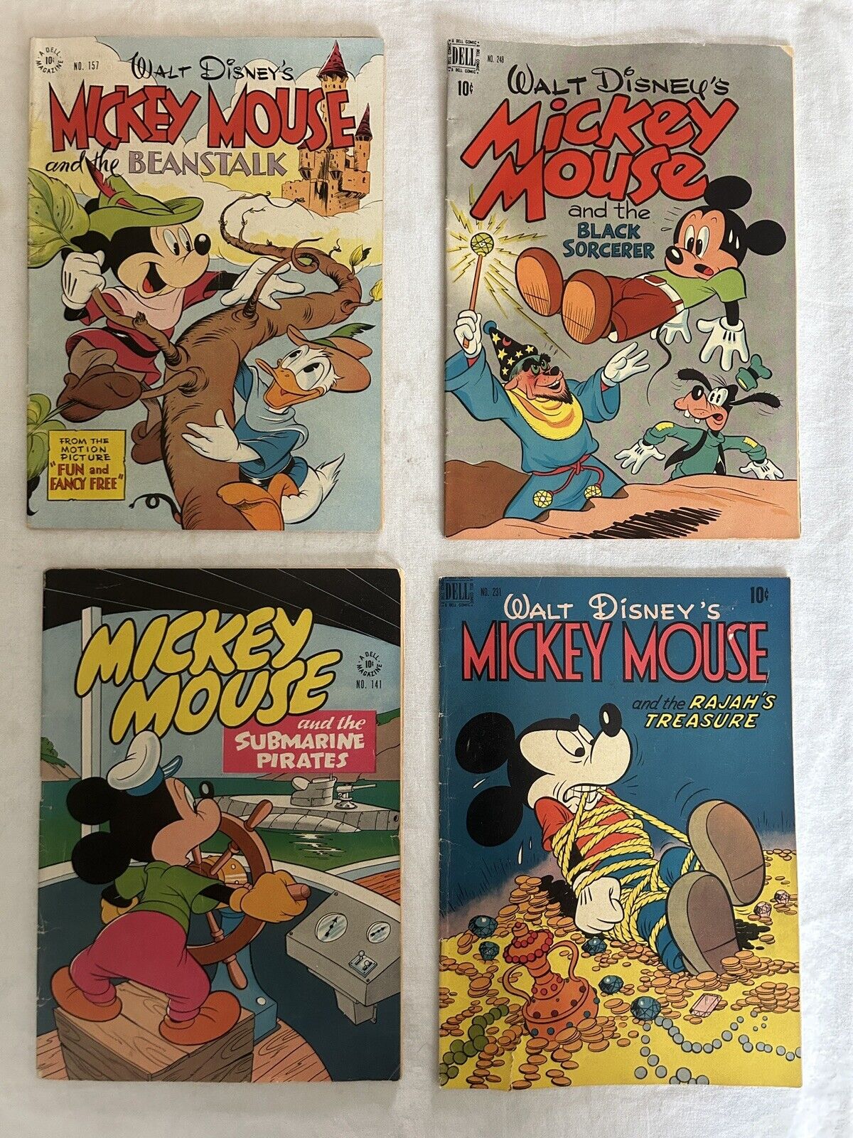 FOUR COLOR 157 Walt Disney\'s Mickey Mouse And The Beanstalk Dell 141 248 231 Lot