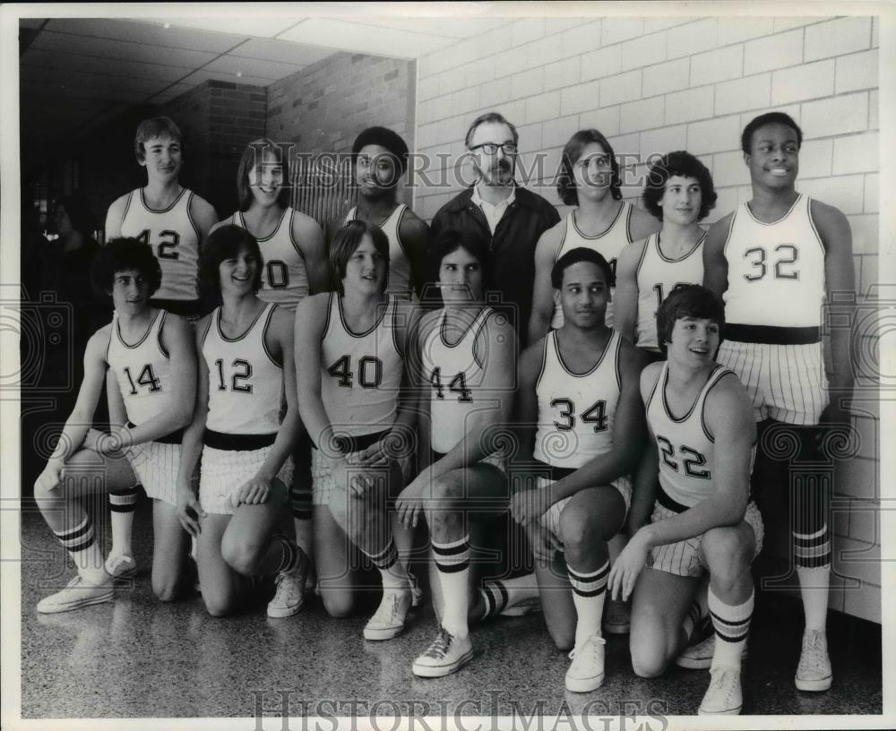 1977 Press Photo Wickliffe High Basketball Team players - cvb46830