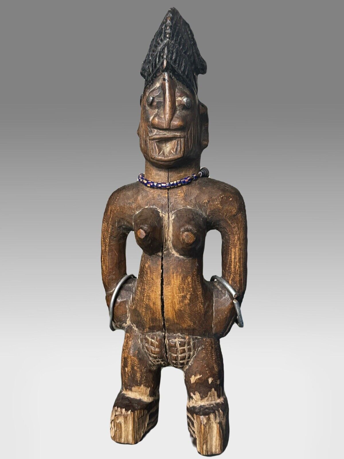 African Yoruba Ere Ibeji Figure 11.5” tall