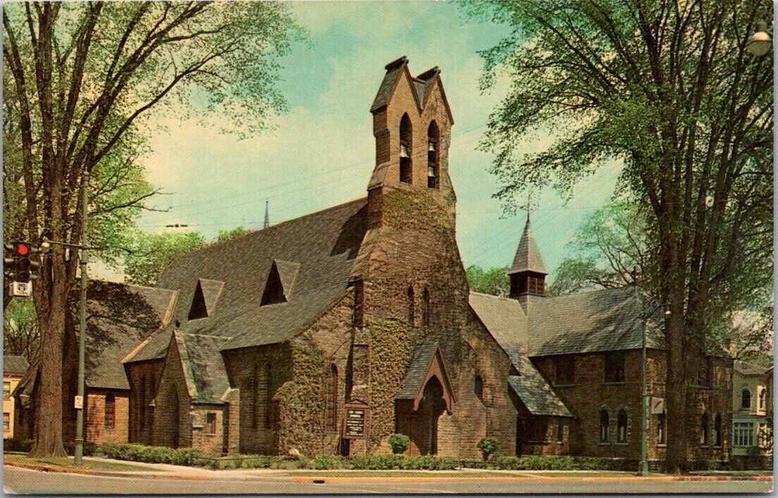 ZION EPISCOPAL CHURCH W. Liberty St. Rome New York Vintage Chrome Postcard B30