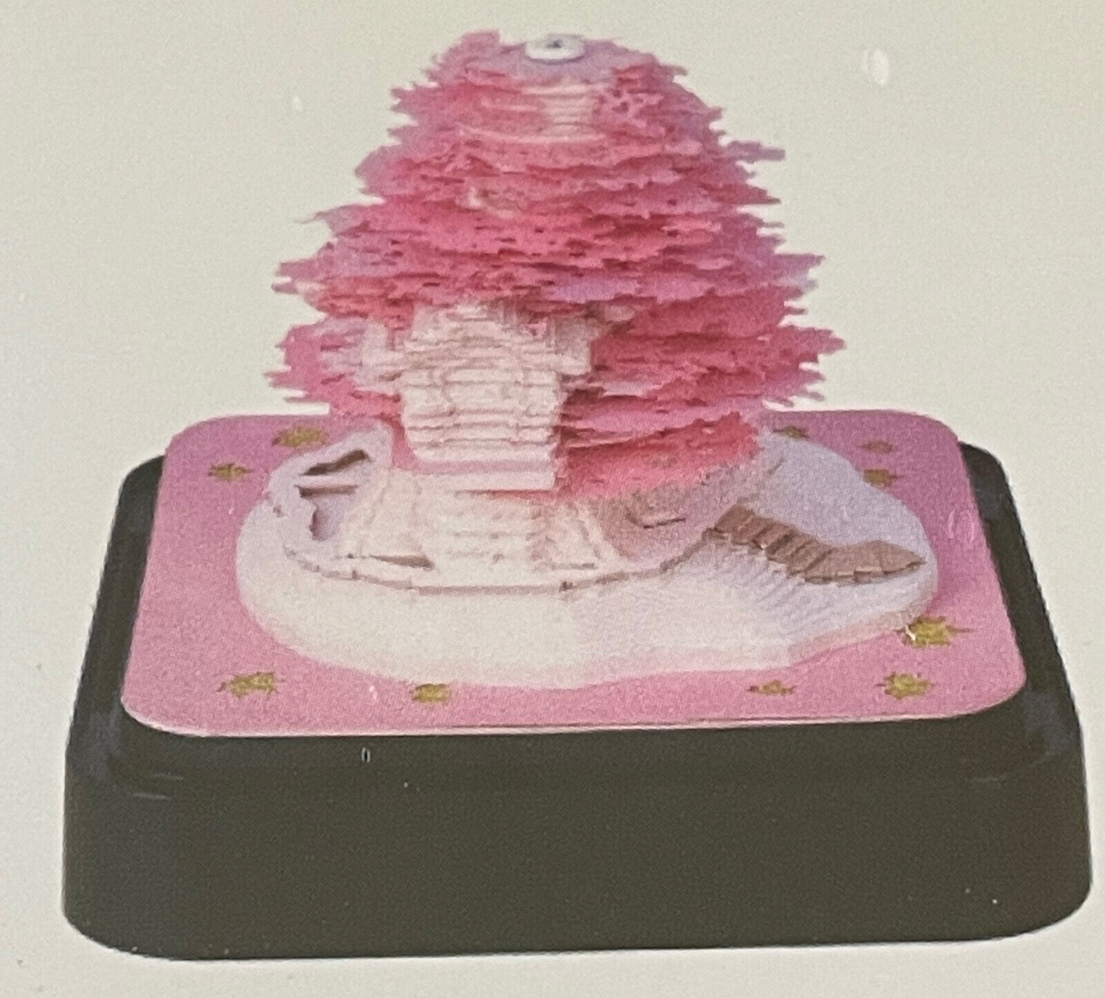DIY 3D Art 2024 Calendar Pad Sakura Tree Rip Paper Carving Cherry  Blossom Pink