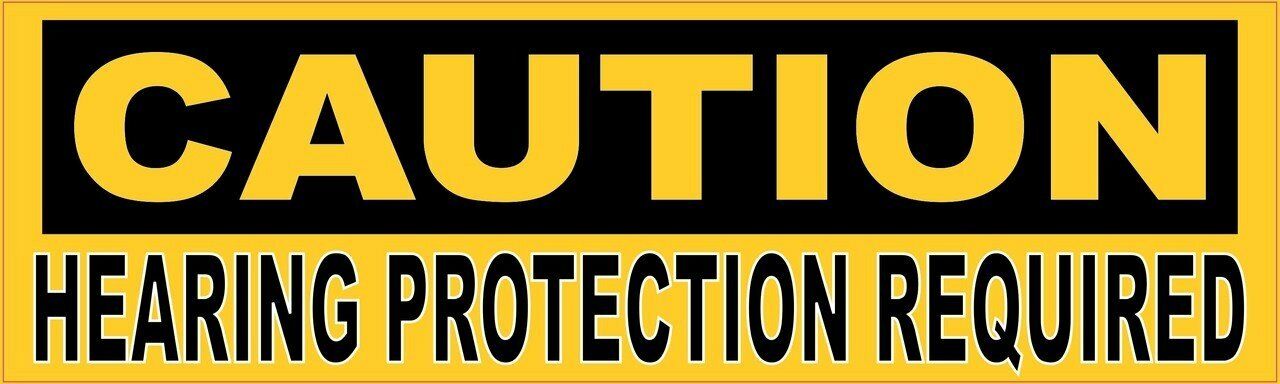 10x3 Caution Hearing Protection Required Magnet Car Truck Vehicle Magnetic Sign