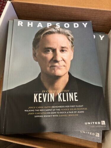 LAUNCH ISSUE -- Rhapsody Magazine Kevin Kline United Airlines Magazine Nov 2013 