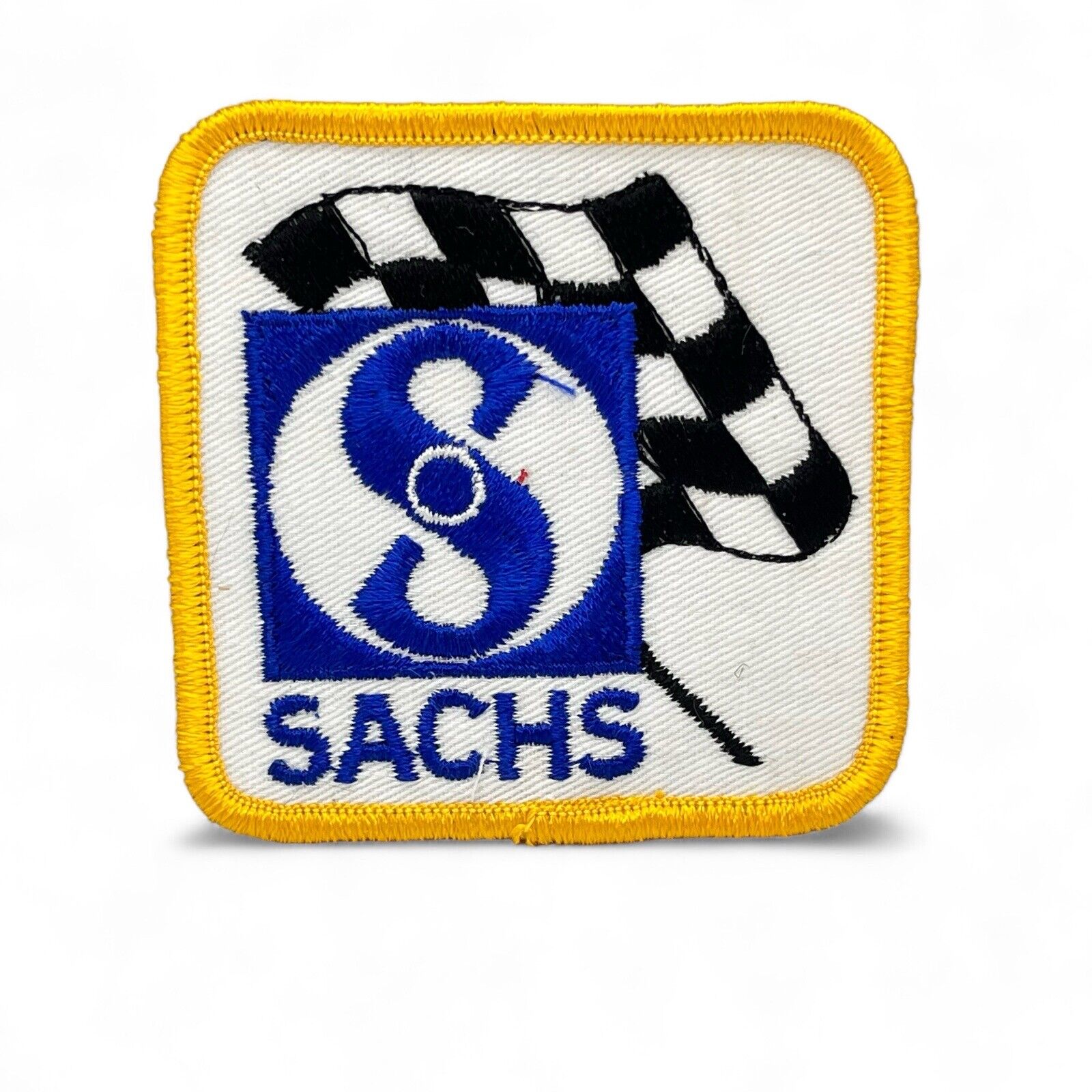 vintage Sachs Motorcycles patch Checkered Flag 