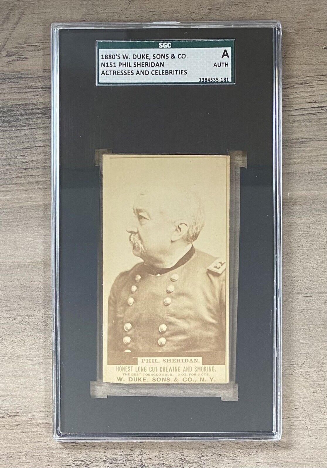 1880’s Duke N151 Military Phil Sheridan, General USA. SGC A Tough Card