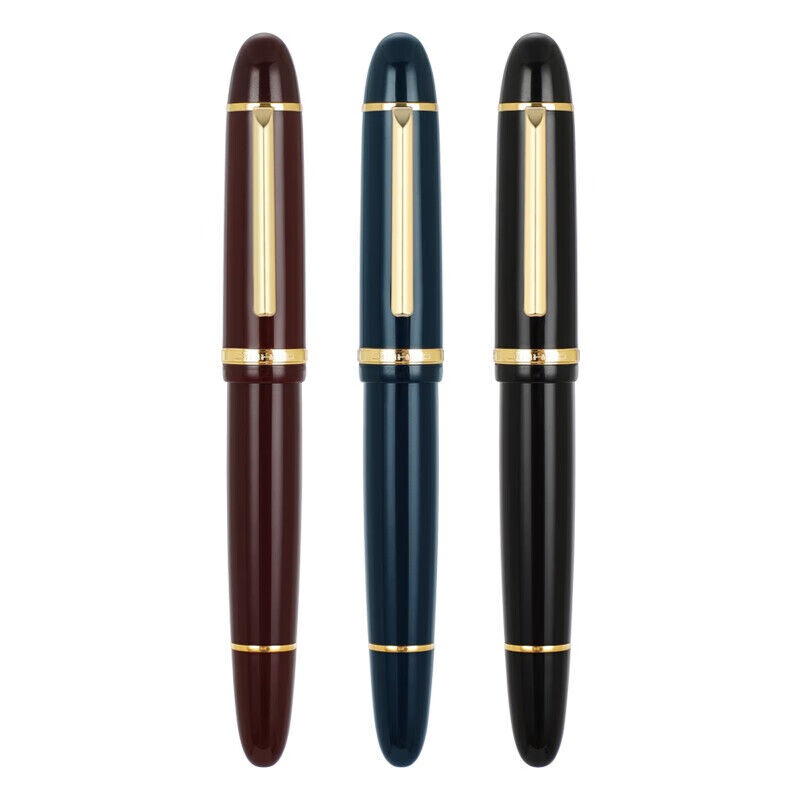 3 PCS Jinhao X159 Fountain Pen Fine Nib & Golden Clip, Acrylic Big Size Pen