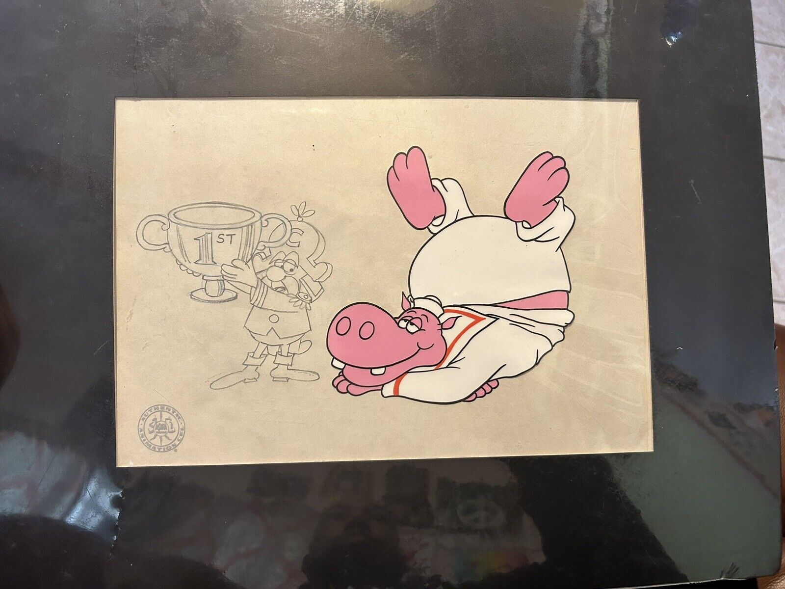 Captain Crunch Punch Crunch Cereal Commercial Cel Harry S. Hippo, 1970's RARE
