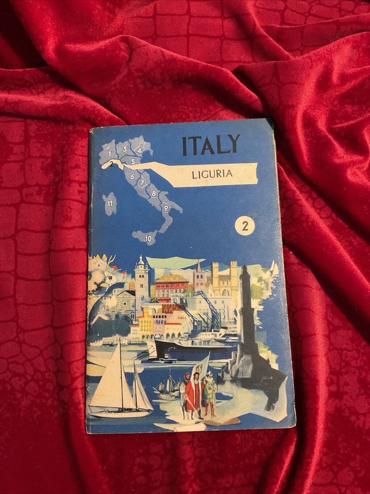Italy;  Liguria, no 2 Guide,  Vintage  printed 1958 with maps