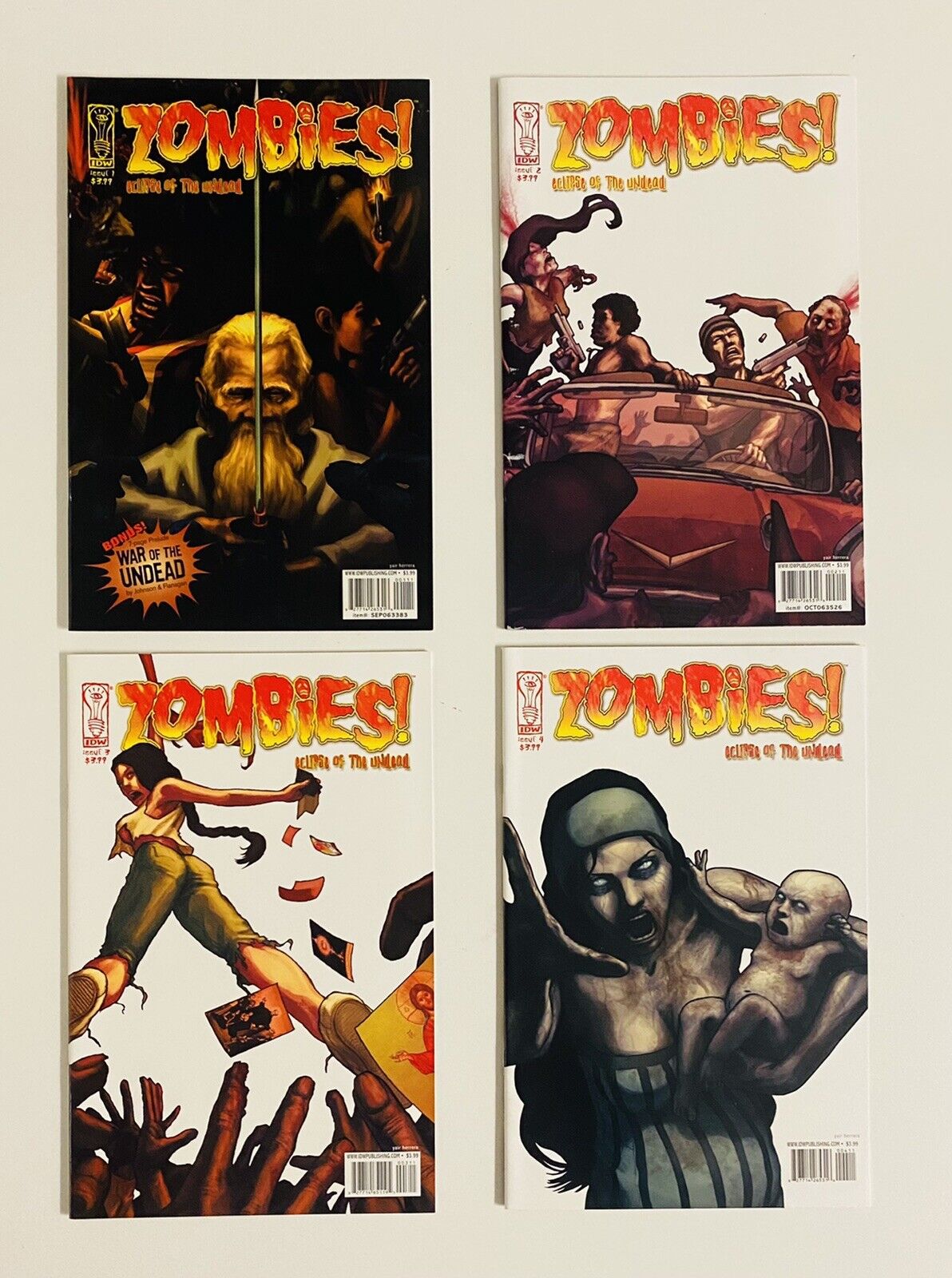 Lot x 4 ZOMBIES ECLIPSE #1 2 3 4 Complete IDW Comic 2006 UNREAD HIGH GRADE