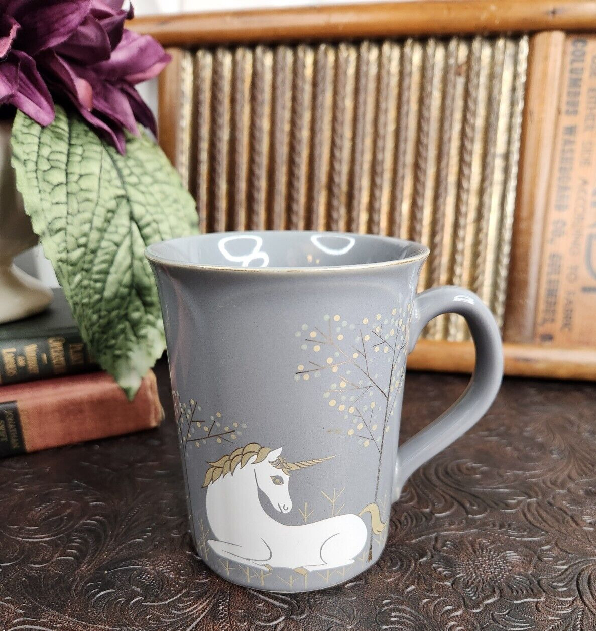 Vintage Otagiri Japan Unicorn Coffee Tea Mug Cup Mythic Beast Fantasy A123