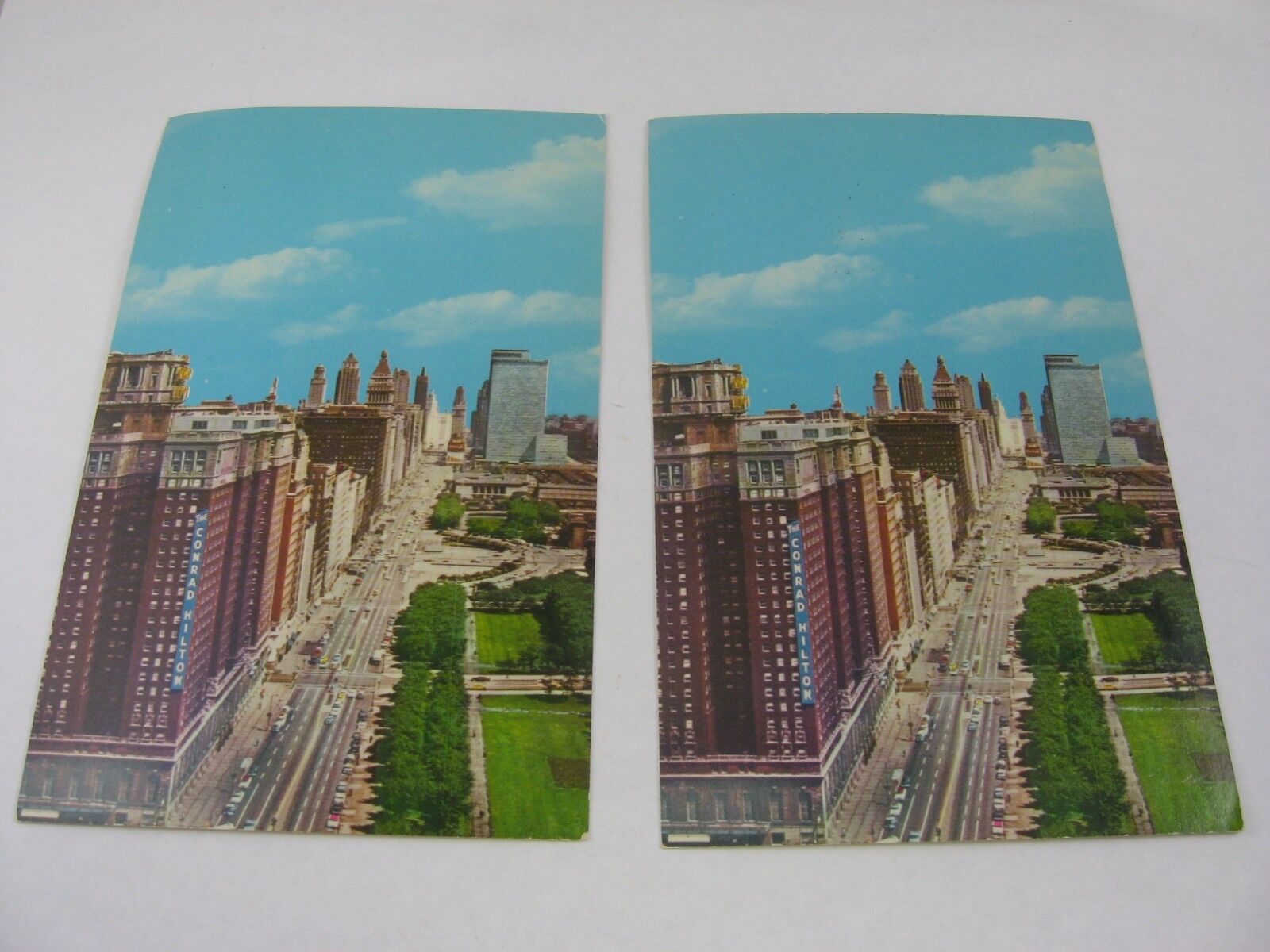 Vintage Conrad Hilton Chicago Postcards (2) Curteichcolor Art-Creation