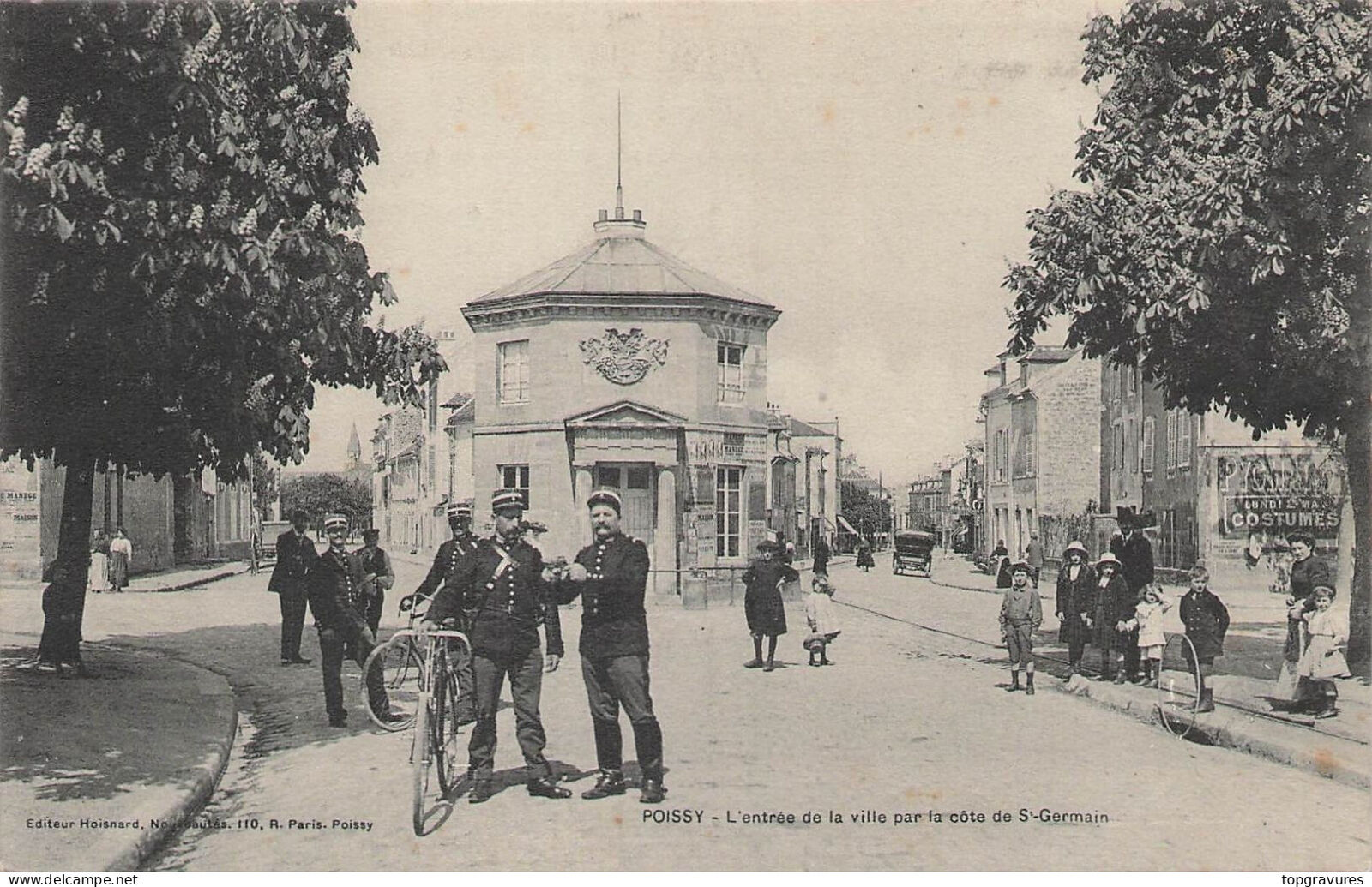 78 POISSY.Entrance to the city by the coast of St Germain. 81076