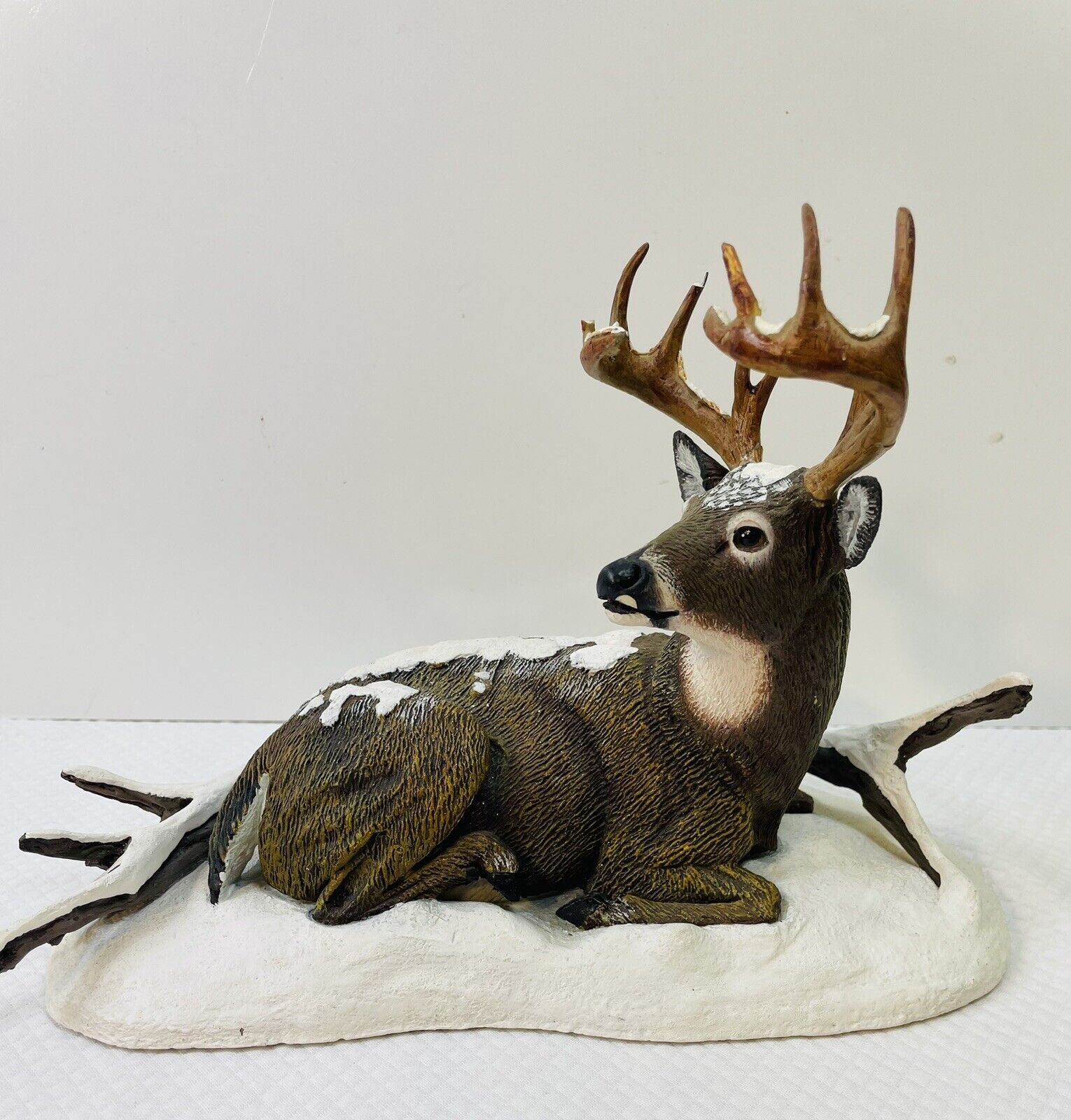 Danbury Mint Winter Stag White-Tailed Deer Sculpture Collection Bob Travers