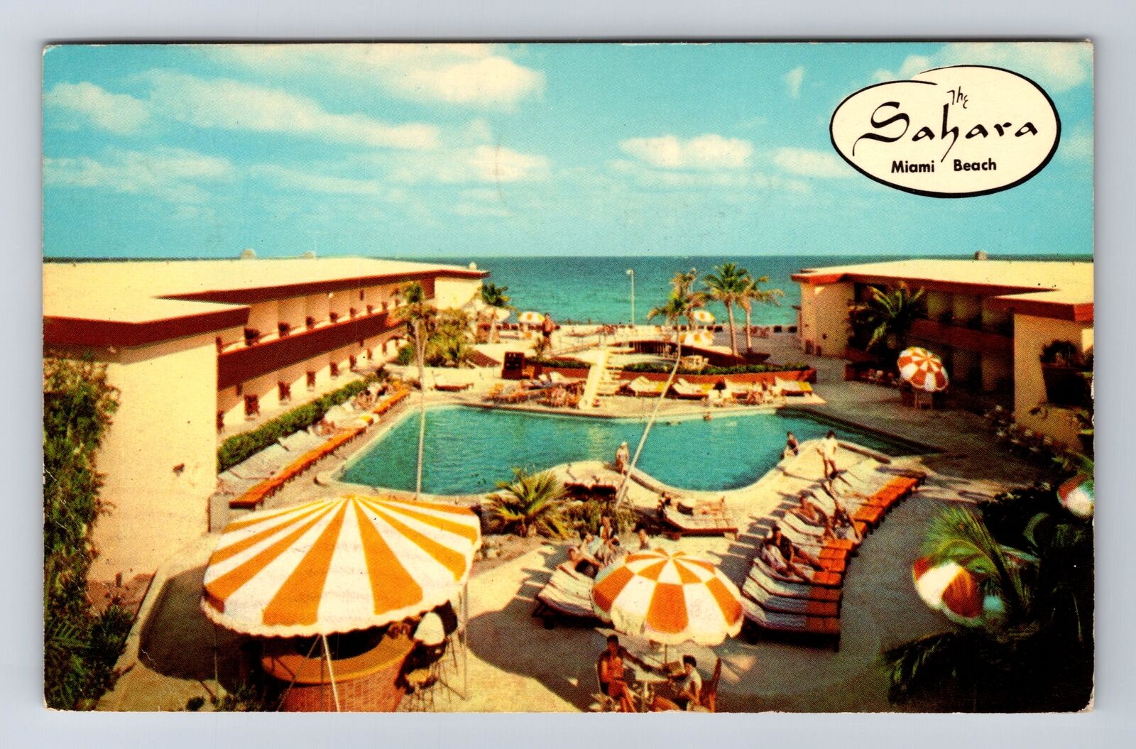 Miami Beach FL-Florida, Sahara Resort Motel, Advertise, Vintage c1964 Postcard