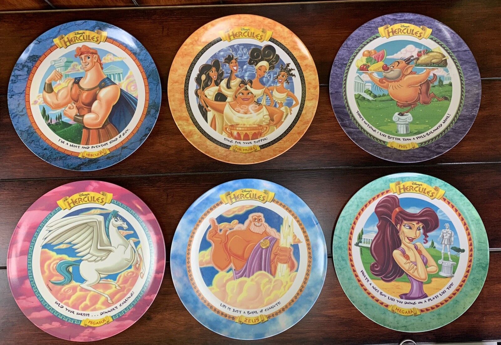 Vintage McDonalds 1997 Disney Hercules Collectors Plates Complete Set of 6