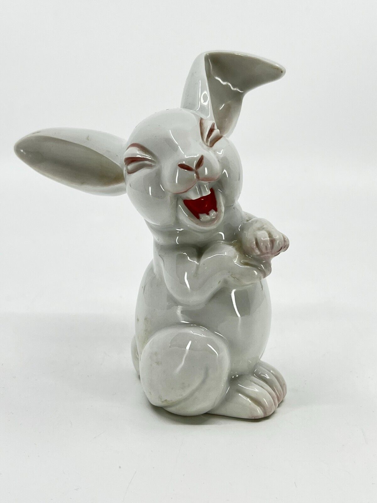 1930’s Max Hermann for Rosenthal Laughing Rabbit Figurine Porcelain 5 Inch VTG