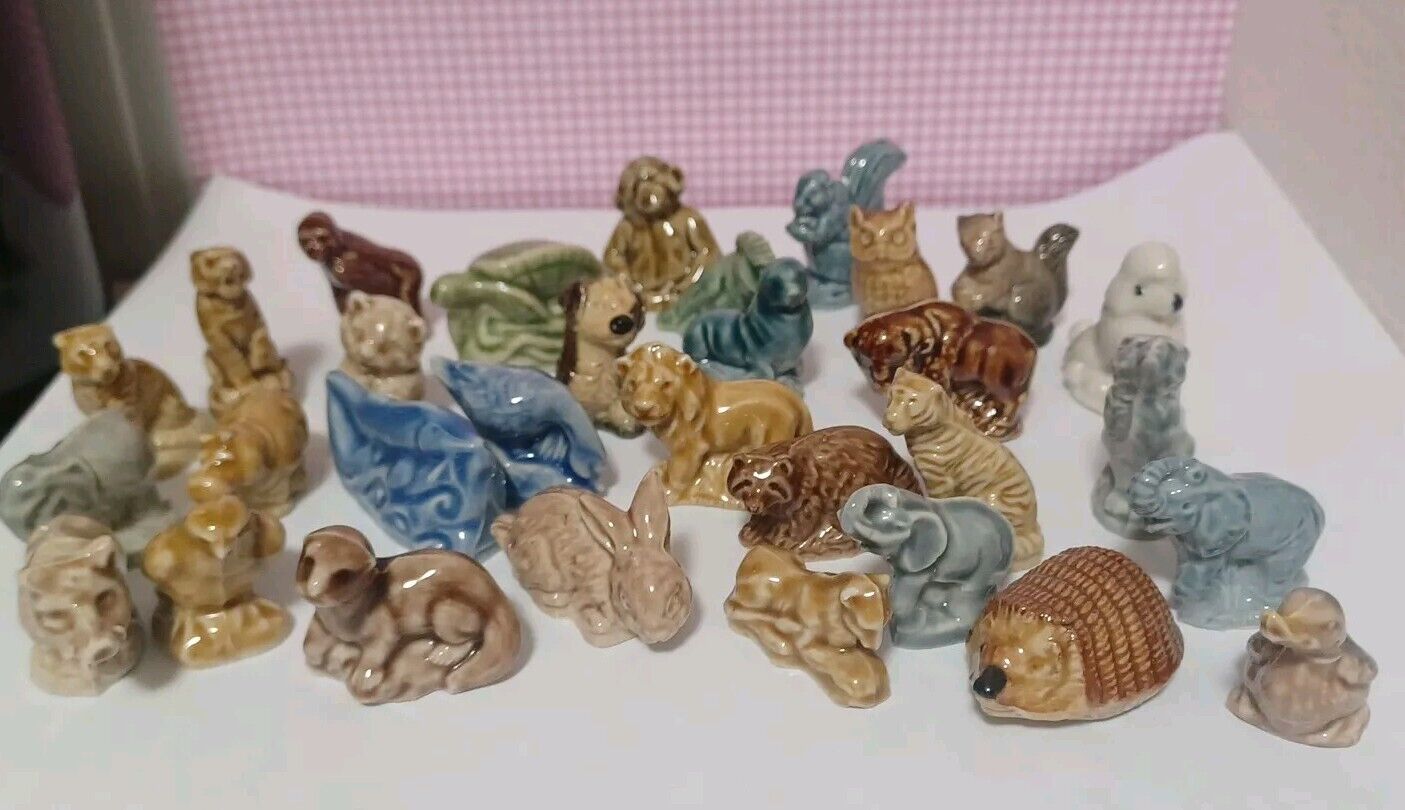 Lot of 31 Wade Whimsies Porcelain Animal Figurines 