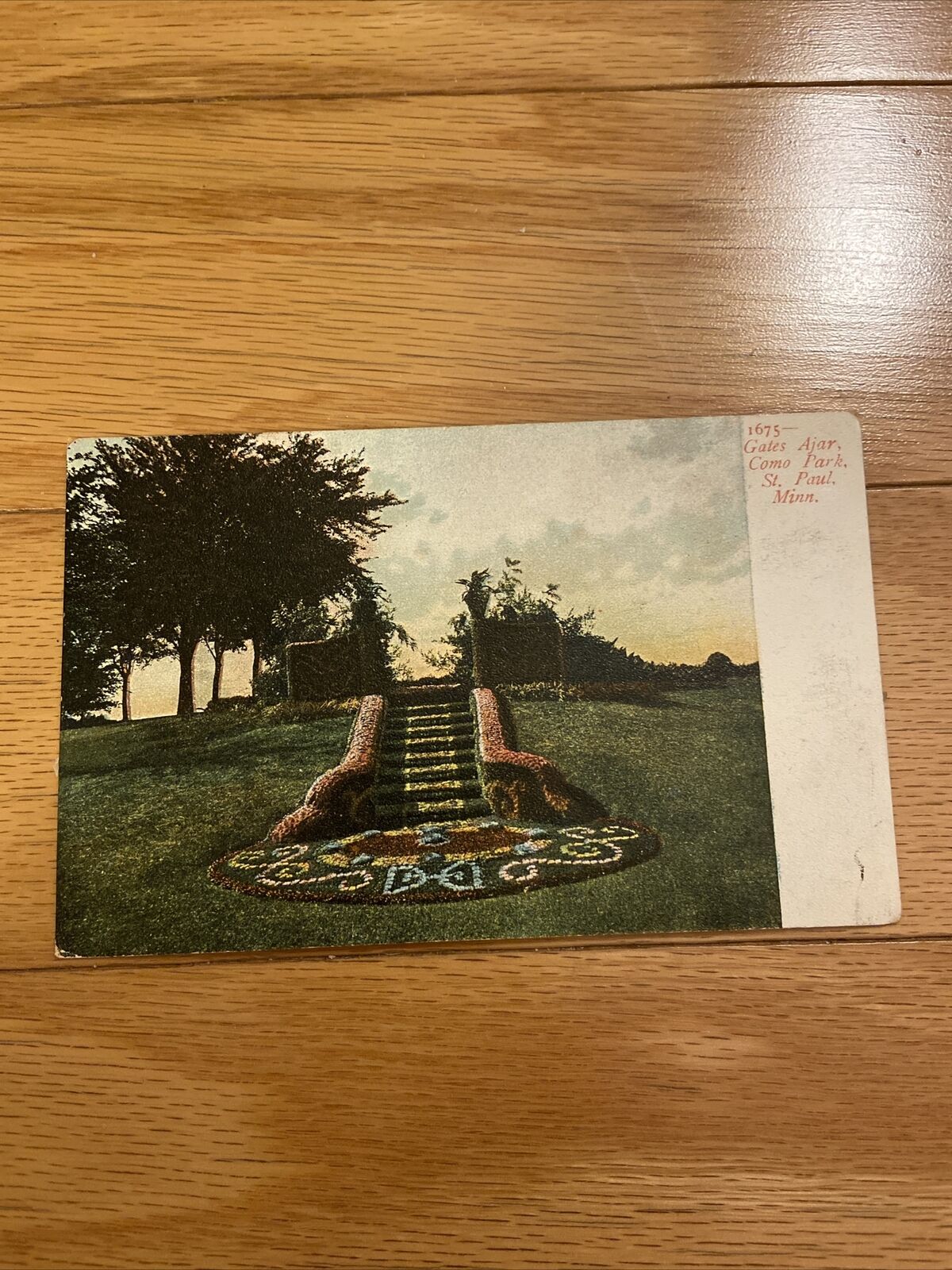 Vintage Postcard St. Paul MN Como Park Gates Ajar 