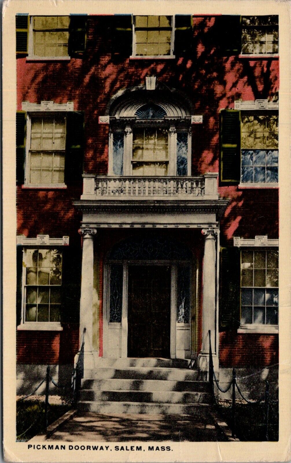 Vintage Pickman Doorway Salem Massachusetts Tichnor Postcard H212