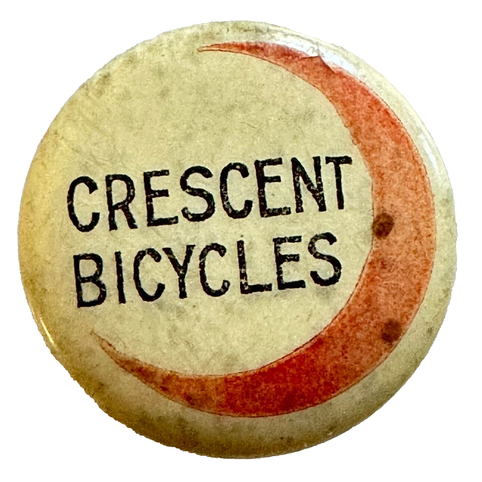 1890s Crescent Bicycles Western Wheel Works CHCIAGO Stud Back Celluloid Button