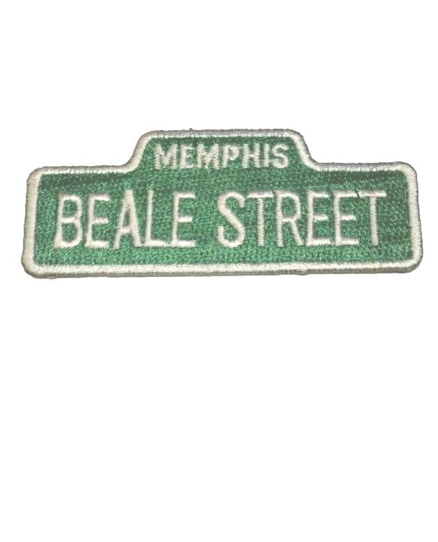 Memphis Beale Street Sign Patch 3in X 1.5in Green
