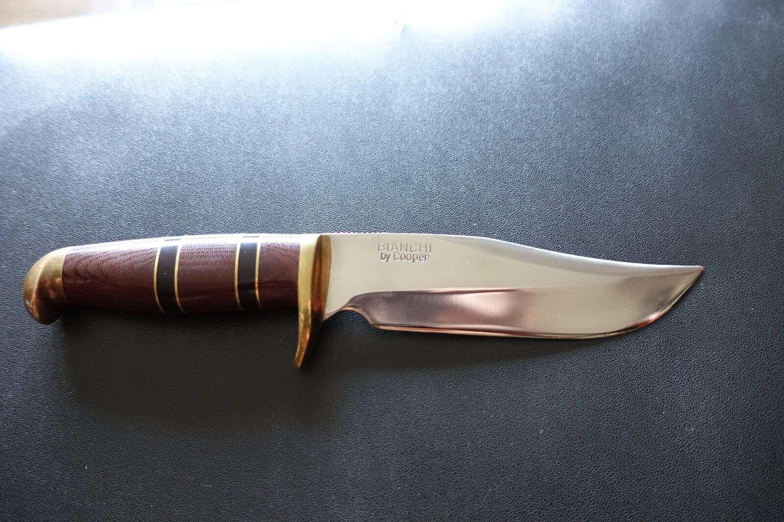 John Nelson Cooper Custom Bianchi Hunting knife with sheath.