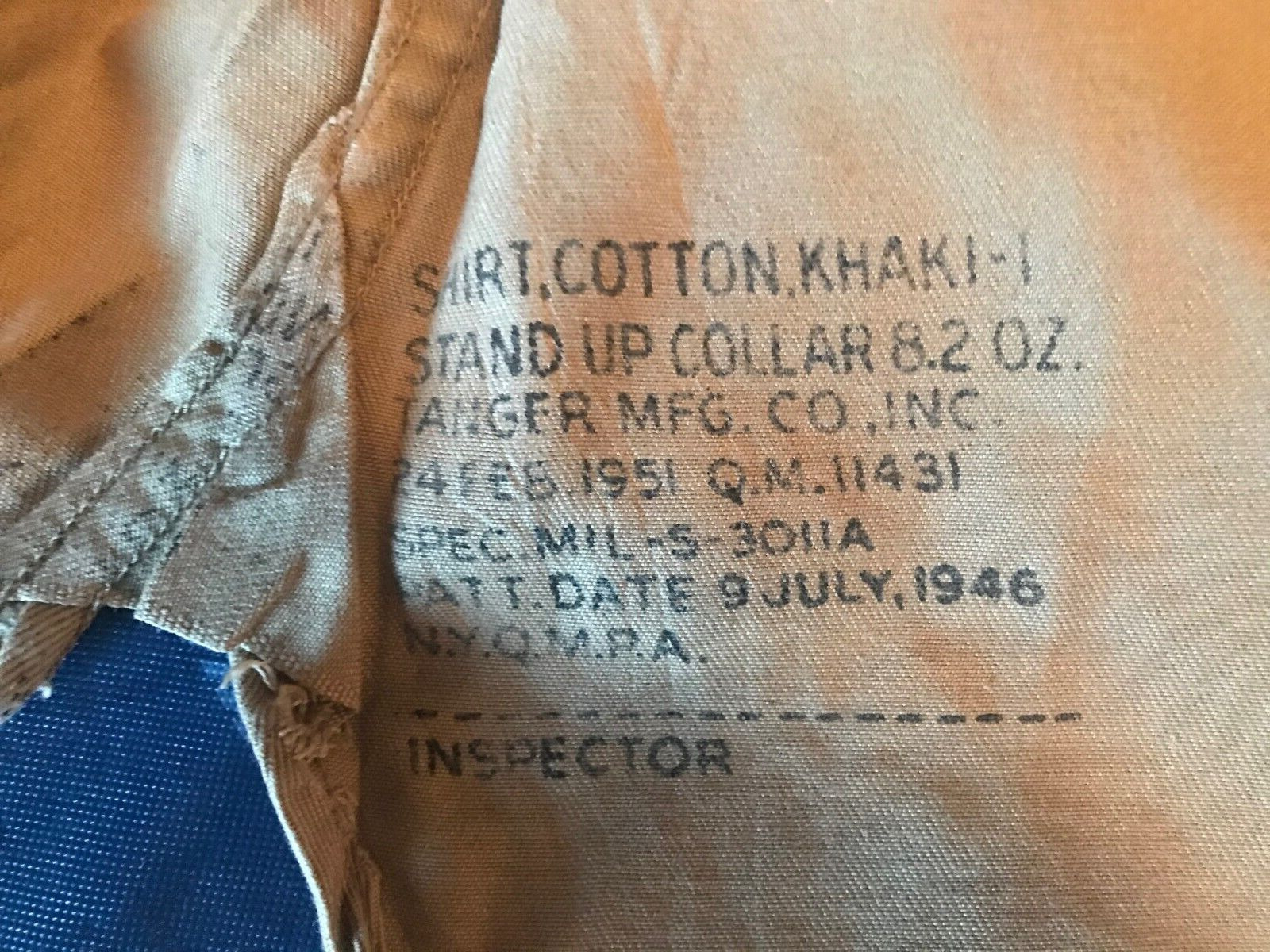 WWII Korean War Era  1946 Cotton KHAKI U.S. AIR-FORCE Khaki Shirt 15x32