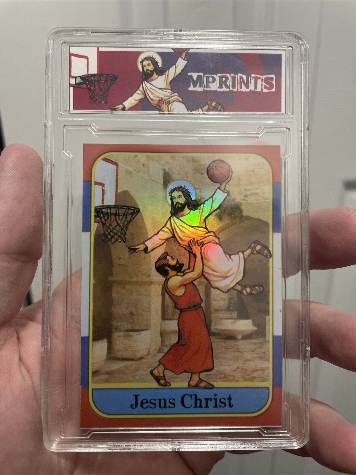 Refractor Slab ‘86 Jesus Christ Rookie Card Custom Art Card Limited By MPRINTS