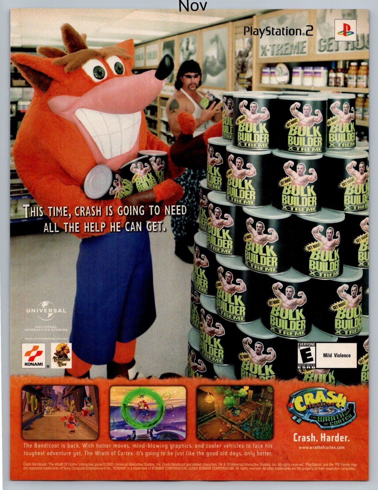 Crash Bandicoot The Wrath Of Cortex Playstation 2 Promo 2001 Full Page Print Ad