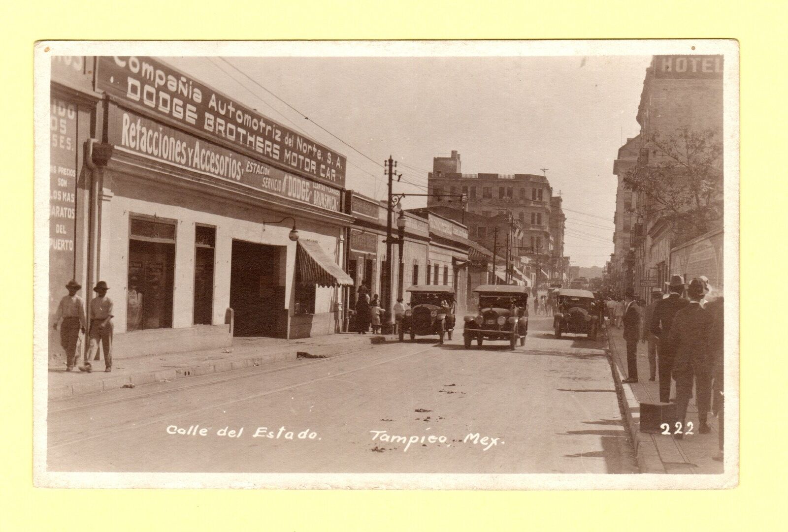 Calle del Estado (Estado Street) Tampico Mexico 1907-1909 Postcard RPPC