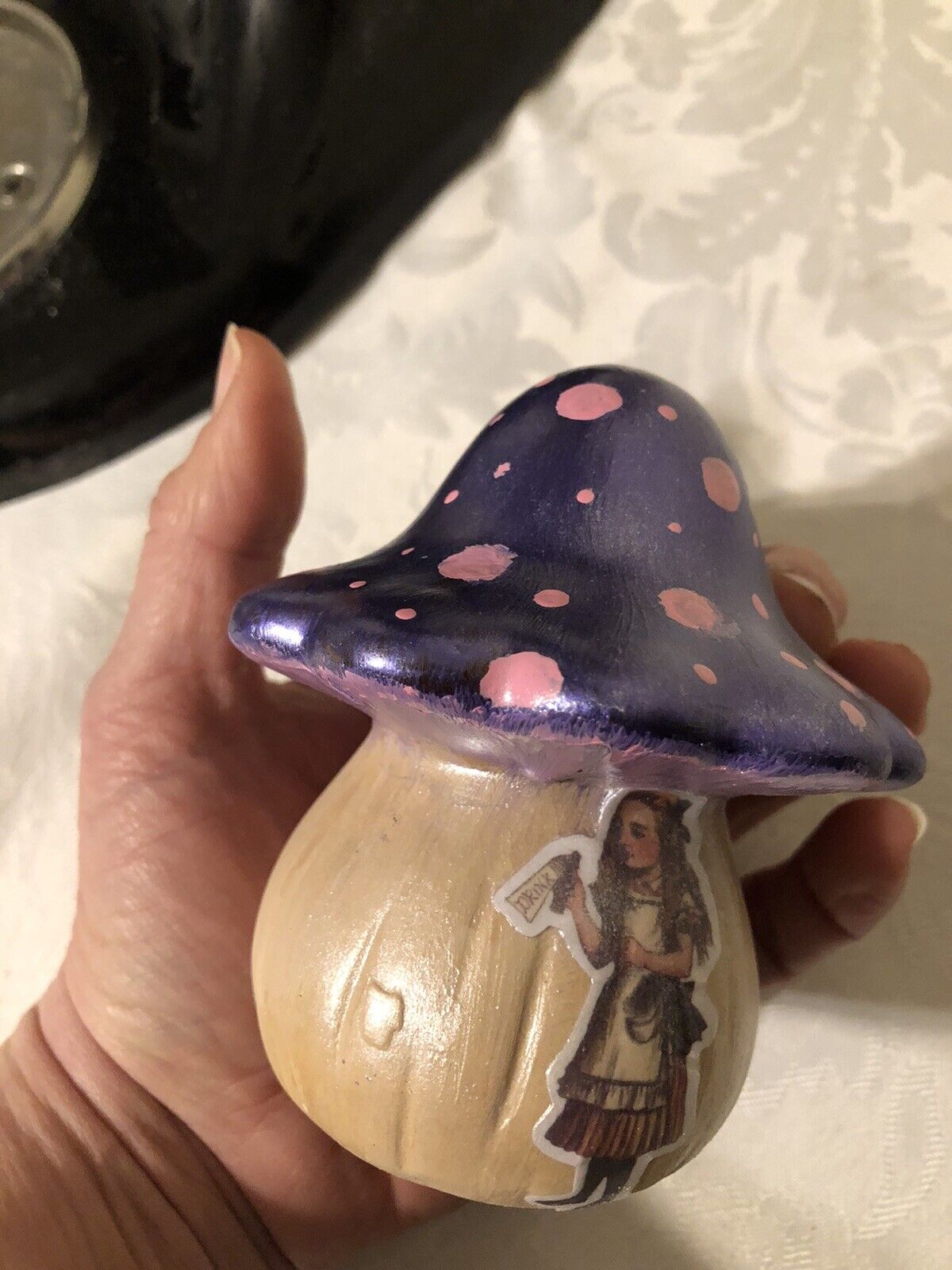 Alice In Wonderland Fair Garden Mushroom Figurine 