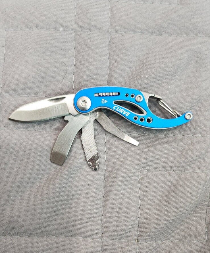 MINT Gerber Curve Blue Micro Clip-N-Go Multi-Tool 7 Functions keychain 31-000116