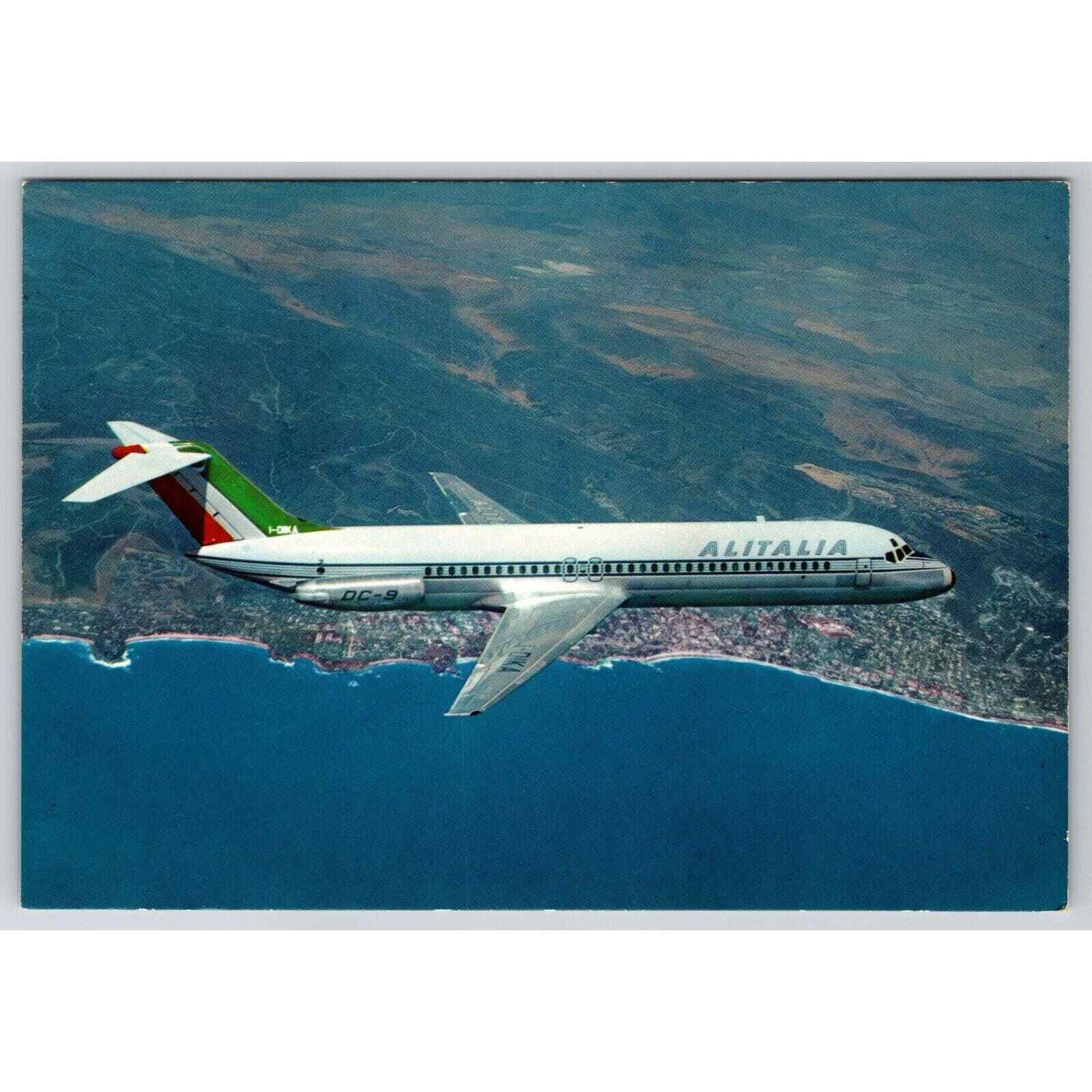 Aviation Airplane Alitalia Douglas DC-9/30 Postcard