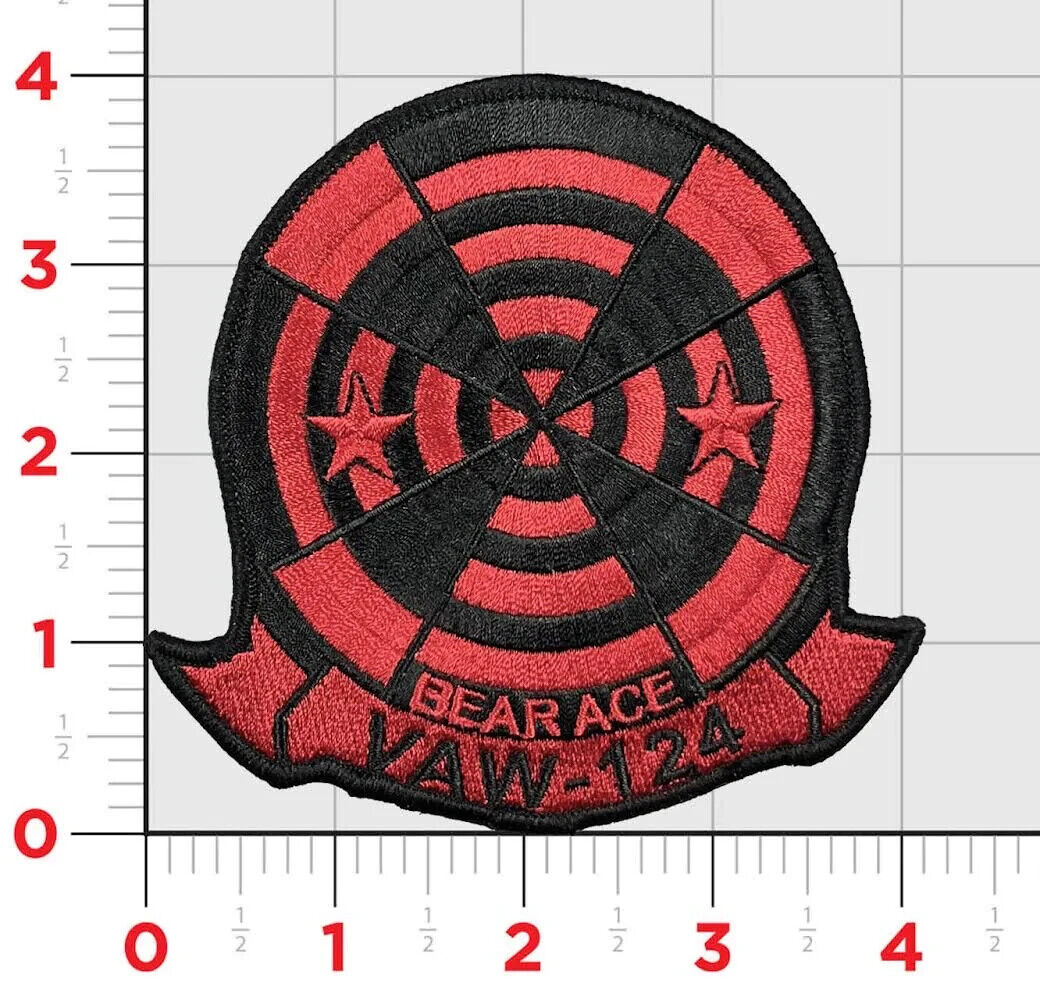 VAW-124 BEAR ACES SQUADRON AGRESSOR  EMBROIDERED PATCH