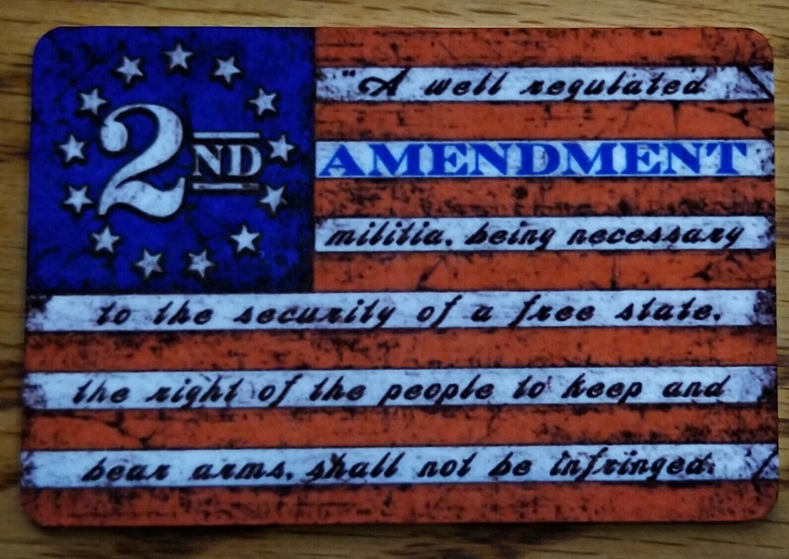 2nd Amendment flag 2A Constitution Bill of Rights 2x3 refrigerator fridge magnet