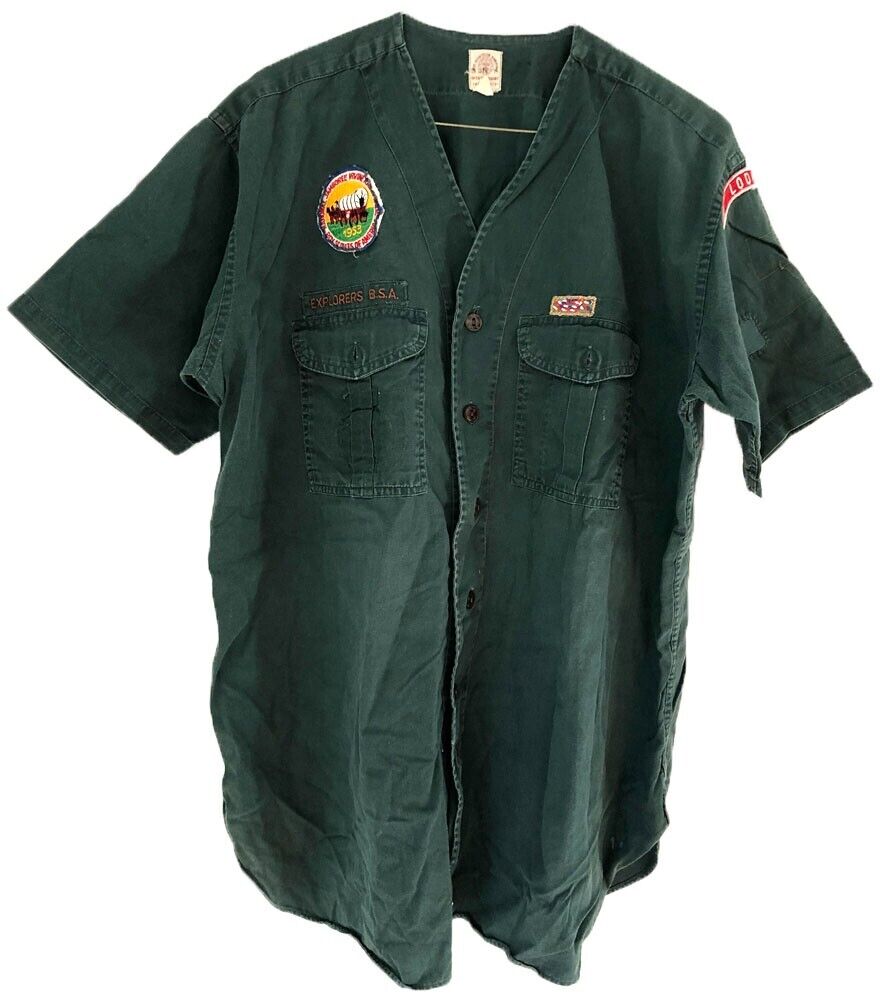 Boy Eagle Scout Explorer Uniform 1953 Jamboree Patch Lodi Community Strip Badge