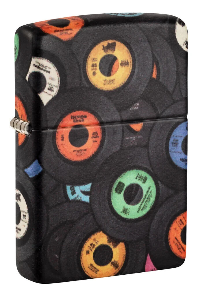 Zippo Windproof Lighter VINYL RECORDS 540 Colour allover NEW IN BOX FREE POST