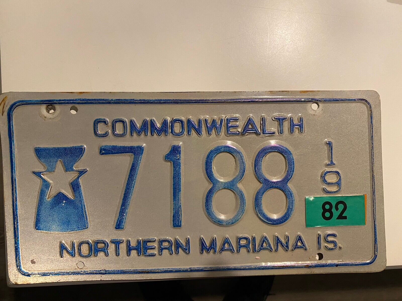 Northern Mariana Islands Rare 1982 Vintage License Plate 7188 🔥🔥🔥