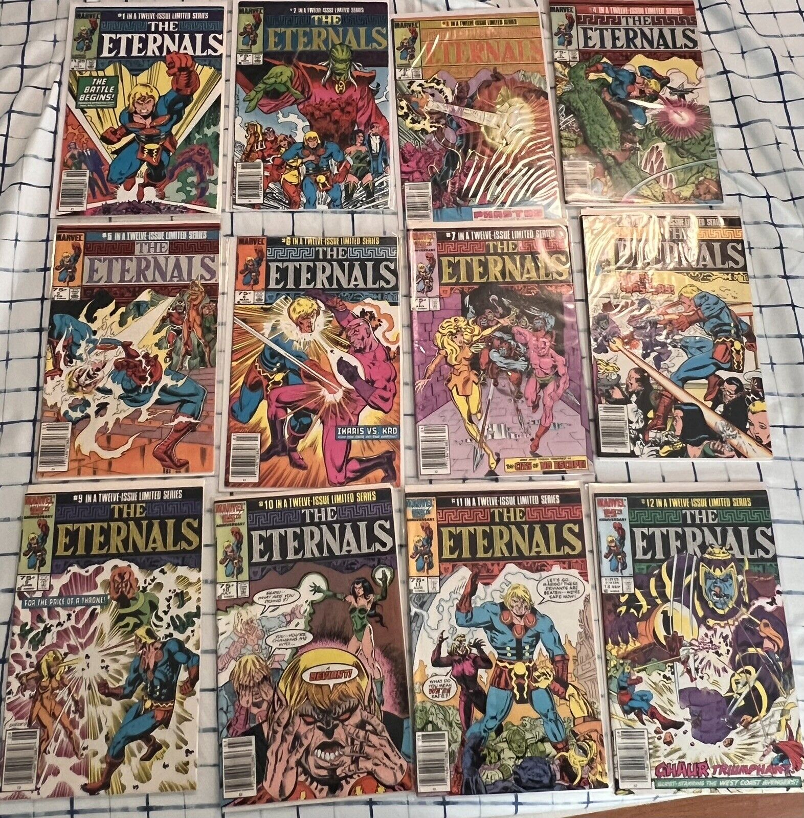 The Eternals #1 - #12 (1985) Complete Limited Series - HIGH GRADE. Newsstand