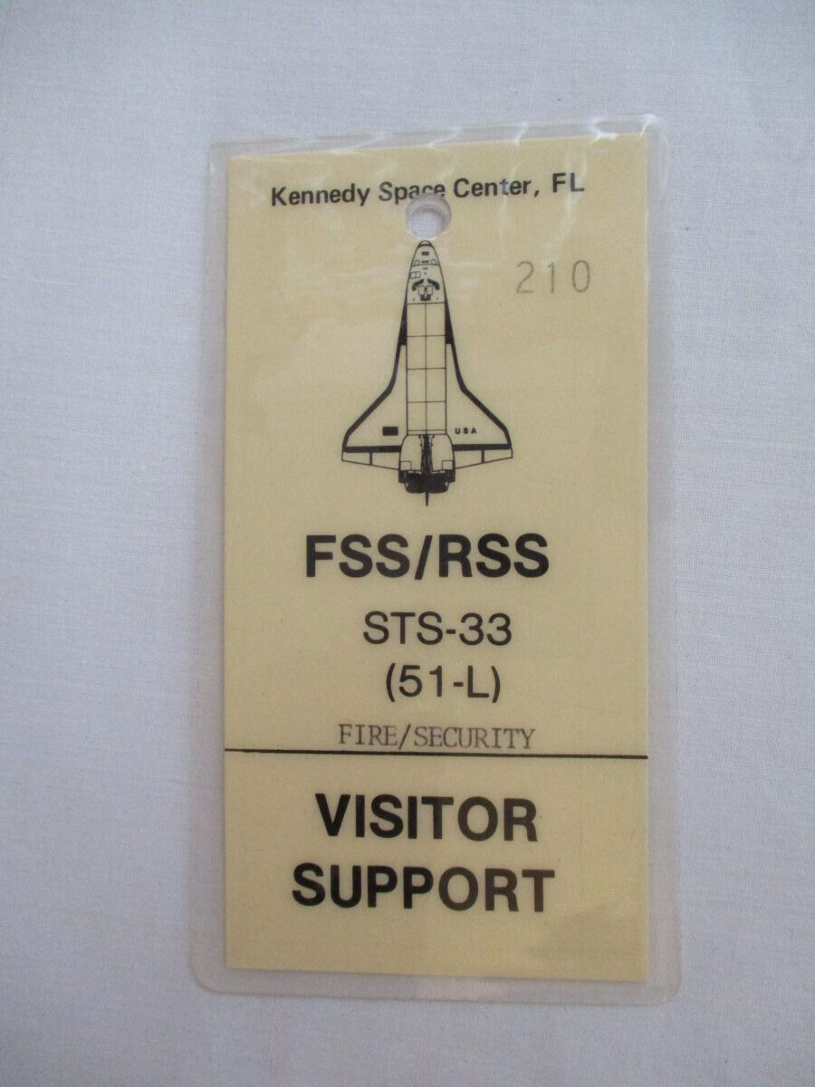Extremely Rare NASA STS-51-L FSS/RSS Access Badge Shuttle Challenger Disaster