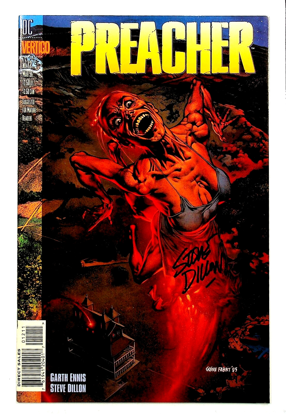 Preacher #12 Signed by Steve Dillion DC Vertigo Comics