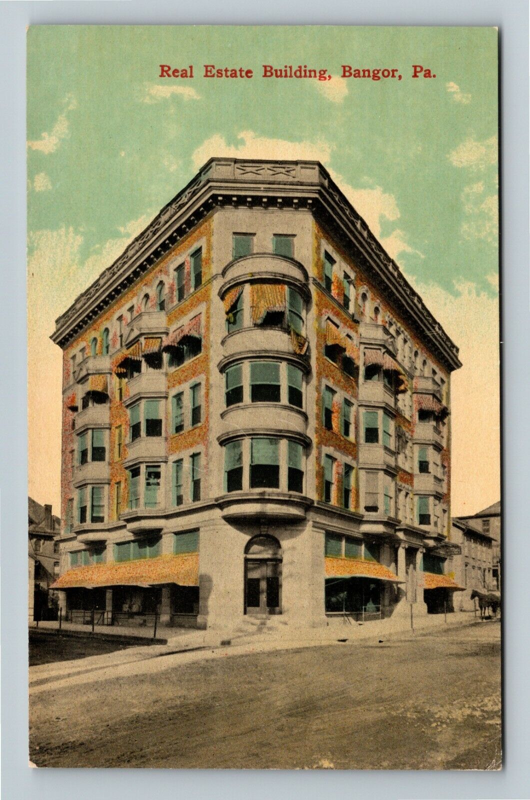 Bangor PA-Pennsylvania Real Estate Building Vintage Souvenir Postcard
